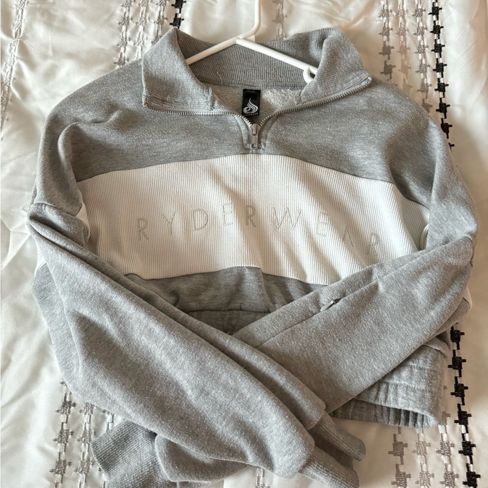 Ryderwear Cropped Athletic Track Sweater
